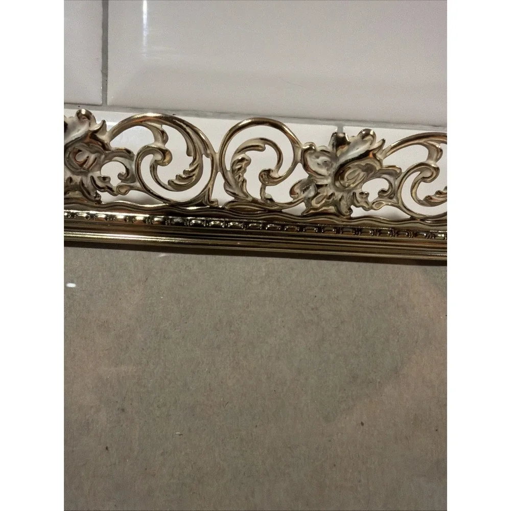 Vintage Set Of 2 Gold Metal Filigree Picture Frames 8x10 Hollywood Regency A002